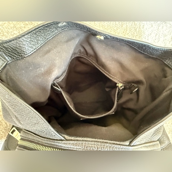 Coach Black Leather Shoulder Bag with Silver Hardware - Picture 8 of 12